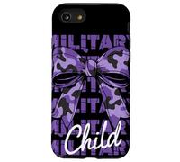 Military Child Purple Camouflage Bow Month Family Support Case for iPhone SE (2020) / 7/8