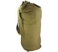 Military Combat Army Kit Adjustable Shoulder Duffle Bag Green Canvas Mixed Sizes (XL 16" Diameter)