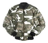 MILITARY COMBAT MA1 ARMY FLIGHT PILOT BOMBER MENS JACKET URBAN CAMOUFLAGE S-3XL