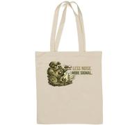 Military Communication and Tactical Operations Illustration Natural Cotton Tote Bag White