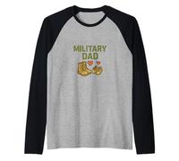 Military Dad | Proud Family and Service Design Raglan Baseball Tee