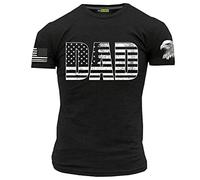 Military Dad Shirt for Father, Army Marine Tshirts for Men - Black - XL