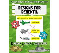 Military Dementia Activity Book - Army Navy Airforce Puzzles, Word Search and Coloring Activities: Gift for veterans