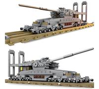 Military Dora Tank Building Kit - 628 PCS WWII German Railway Gun Model, Compatible with Major Brand, STEM Tank Toy for Adults & Teens 14+, Collectible Display Gift for History Enthusiasts
