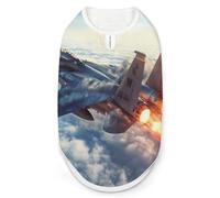 Military F-15 Ea-gles Fighter Jet Aircraft Dog Shirts Patterned Pet Clothes Tank Top Sleeveless T-Shirt for Cats Puppy S
