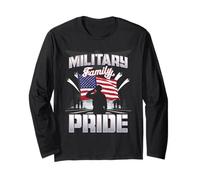 Military Family Pride Patriotic Soldier Salute USA Flag Long Sleeve T-Shirt