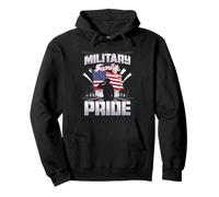 Military Family Pride Patriotic Soldier Salute USA Flag Pullover Hoodie