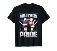 Military Family Pride Patriotic Soldier Salute USA Flag T-Shirt