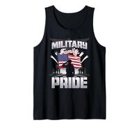 Military Family Pride Patriotic Soldier Salute USA Flag Tank Top