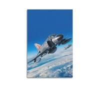 Military Fighter Aircraft Poster F-4 Phantom II Fighter Plane Decorative Painting Canvas Art Picture 12x18inch(30x45cm)