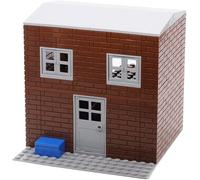 Military Game Scene Building Blocks, Military Ruined Mansion Bricks Toys, DIY Military Series Building Bricks Model Set, Compatible with Major Brands (D)