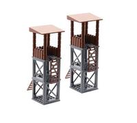 Military Game Scene Point A Sentry Tower Building Blocks Set, DIY Military Series Building Model Set, Military Scene Modular House for SWAT Army Policen, Compatible with Major Brands (C)