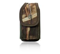 Military Grade Cell Phone Case, Camo Rugged Pouch Holster Nylon Metal Flip Phone Belt Case Fits Kyocera Cadence S2720, DuraXTP, DuraXV LTE, DuraXV Plus, DuraXE, Most Large FLIP Phones & Insulin Pumps