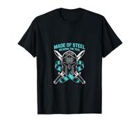 Military Grade Mental Health Shirt - Made Of Steel Teal T-Shirt
