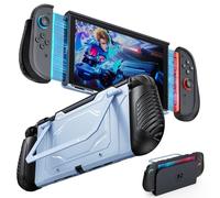Military Grade Protection: FYOUNG Dockable Case for Nintendo Switch 2 (2025), Removable TPU Handle Cover for Joy-Con 2, Anti-Scratch PC Back Shell Protective Case for Switch 2 Accessories-Light Blue