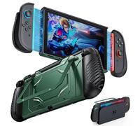 Military Grade Protection: FYOUNG Dockable Case for Nintendo Switch 2 (2025), Soft Removable TPU Handle Cover for Joy-Con 2, Anti-Scratch PC Back Shell Protective Case for Switch 2 Accessories (Green)