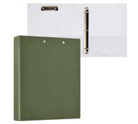 Military Green 1.5 Inch 3 Ring Binder Holds 200 Sheets, Cute Binder Three Ring Notebook Binder for School Office Supplies, 1 Pack