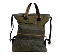 Military Green Patchwork Rucksack Backpack - unisex - Dolce & Gabbana - Backpacks - Green - ONE SIZE - Bags ONE SIZE