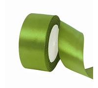 Military Green Ribbon - 40mm Wide, 22M Solid Fabric, Thick Double Sided Satin Ribbon for Crafting, Wedding, Gift Wrapping, Sewing, Floral, Xmas Presents
