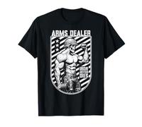 Military Gym Skeleton Bodybuilder Funny Arms Dealer Soldier T-Shirt