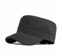 Military Hat for Men Army Hats Unique Design Cadet Cap Adjustable, Spirit-black, One size