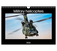 Military helicopters (Wall Calendar 2026 DIN A4 landscape), CALVENDO 12 Month Wall Calendar: Impressive photos of military helicopters.