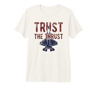 Military Jet Fighter Aircraft Trust The Thrust Design Premium T-Shirt