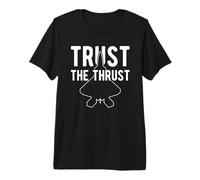 Military Jet Fighter Aircraft Trust The Thrust Premium T-Shirt