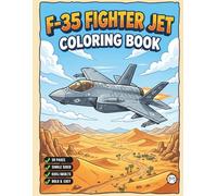 Military Jet Fighter Plane Coloring Book for Kids Adults Boys Girls: 50 Pages Single Sided F-35 Lightning Fighter Jet Airplane Coloring Book Gift for ... Day Gift Aviation Aircraft Coloring Book
