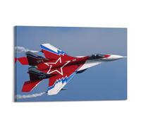 Military Jet Fighter Poster Aircrafts MiG-29 Poster Decorative Painting Canvas Wall Art Picture Print Modern Family Bedroom Decor 12x18inch(30x45cm)