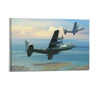 Military Jet Fighter Poster C-130 Hercules Aircraft Poster Decorative Painting Canvas Wall Art Picture Print Modern Family Bedroom Decor 24x36inch(60x90cm)