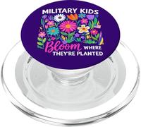 Military Kid Dandelion Bloom Where They're Planted Purple Up PopSockets PopGrip for MagSafe