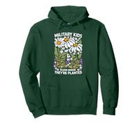 Military Kid Dandelion Bloom Where They're Planted Purple Up Pullover Hoodie