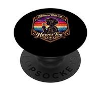 Military Kids are Heroes Too Dandelion Retro PopSockets Adhesive PopGrip