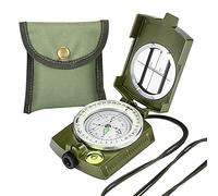 Military Lensatic Sighting Compass Survival with Carrying Bag, Compass for Hiking,Waterproof and Shakeproof, Army Green