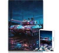 Military Might in The Mud Jigsaw 1000 Pieces for Adults Brain Training Educational Game Ideal Surprise Gift for Loved Ones Size 38x26cm