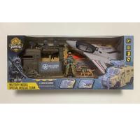 Military Model Special Rescue Team Playset, Soldier Force Combat Set with Aircraft and Figures, Ages 3+