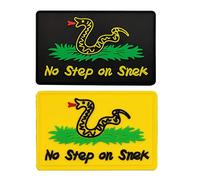 Military Morale Patches, No Step On Snek PVC Badges Tactical Emblem Hook and Loop Appliques for Jacket Clothing Handbag Shoes Caps, 2 Pieces
