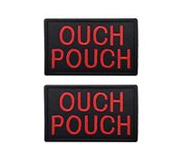 Military Morale Patches, Ouch Pouch Badges Tactical Emblem Hook and Loop Appliques for Jacket Clothing Handbag Shoes Caps, 2 Pieces