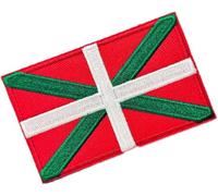 Military Patches Basque Country Embroidered Flag with Official Colours - Biker Shield, Emblem Patch (Basque Country)