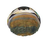 Military Plane Landing On Airforce Runways Against Beautiful Dusky Sky Printing Shower Cap Elastic Reusable Women Bathing Hair Cap Double Layer Waterproof Shower Cap,For Ladies Spa Salon