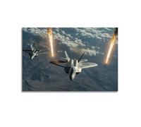 Military Poster with Two Fighter Jets in Flight, Emitting Flares, in A Realistic And Dynamic Scene Decorative Painting Canvas Wall Posters And Modern Family Bedroom Decor 20x30inch(50x75cm)