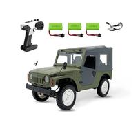 Military RC Rock Truck, 4WD High-Simulation Remote Control Off-Road Crawler with LED Lights & 7.4V Battery, 2.4G Proportional Control Drift Vehicle for Adults