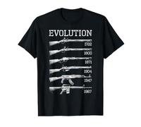 Military Rifle Evolution Rifles Long Gun Firearms History Value Graphic T-Shirt