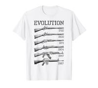 Military Rifle Evolution Rifles Long Gun Firearms History Value Graphic T-Shirt
