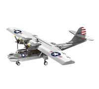 Military Seaplane Style Building Set, Aircraft Bricks Kit for Model Hobby | Twin-Engine Amphibious Aircraft Plane Bricks Kit,Spitfire Military Model Toy Collectible Aircraft Gift for Aviation Hobbyists