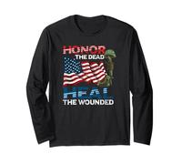 Military Service Honor the Dead Heal the Wounded Warrior Long Sleeve T-Shirt
