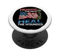 Military Service Honor the Dead Heal the Wounded Warrior PopSockets Adhesive PopGrip