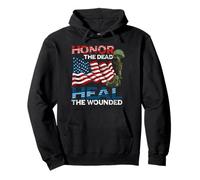 Military Service Honor the Dead Heal the Wounded Warrior Pullover Hoodie