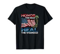 Military Service Honor The Dead Heal The Wounded Warrior T-Shirt